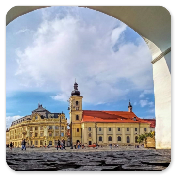 Sibiu Romania Hermannstadt Metal Magnetic Souvenir Siebenbürgen